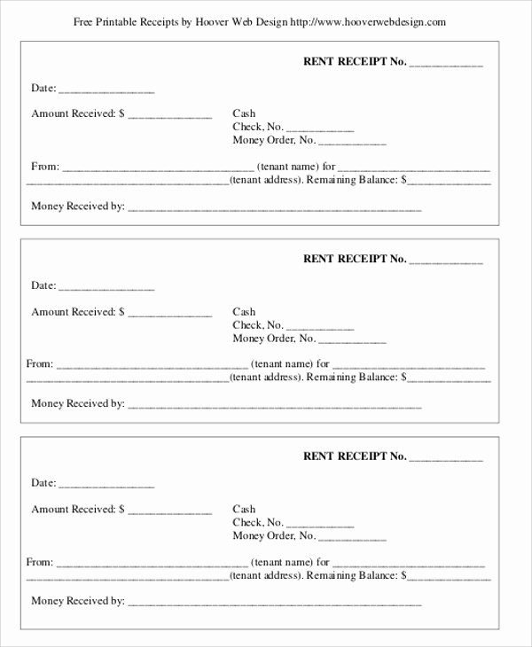 Child Support Receipt Template Best Of 6 Printable Rent Receipt Samples