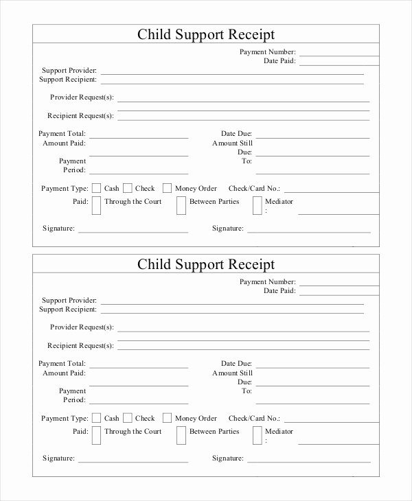 Child Support Receipt Template Lovely 15 Receipt Templates