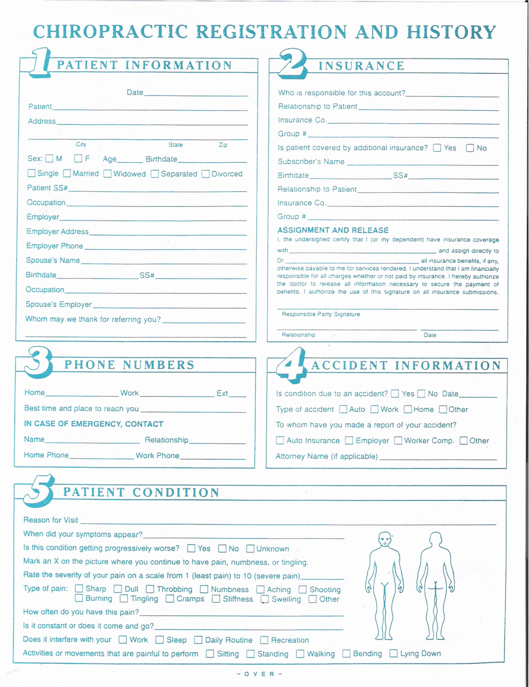 Chiropractic soap Notes Template Free Luxury Work Physical Exam Blank form Bing Images