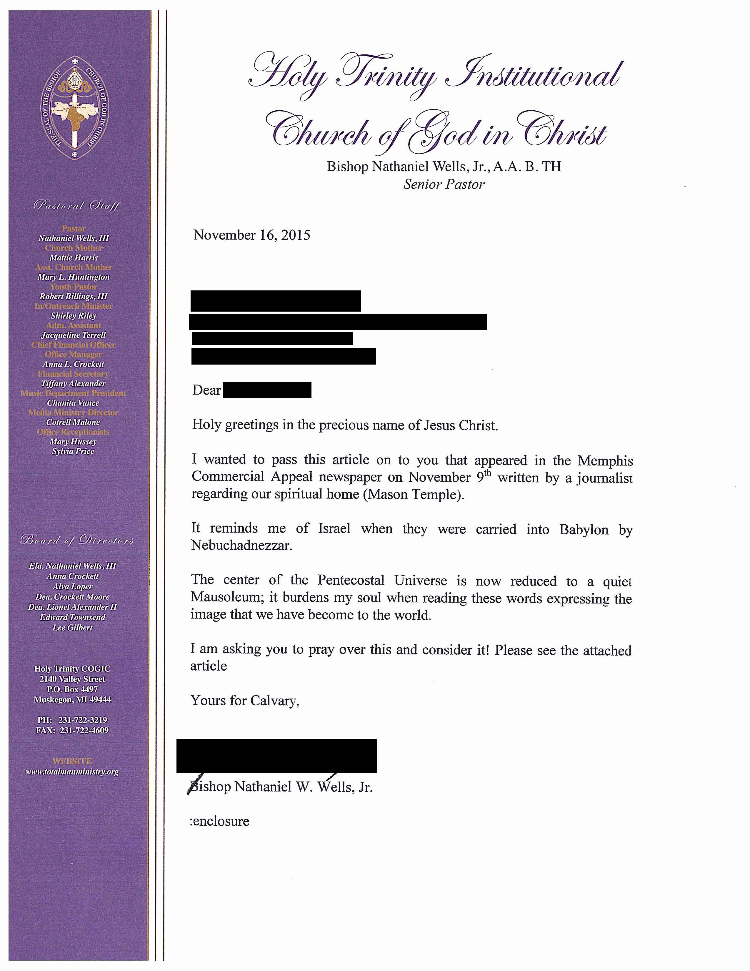 Church Membership Transfer Letter Template Best Of Church Letter to Inactive Members