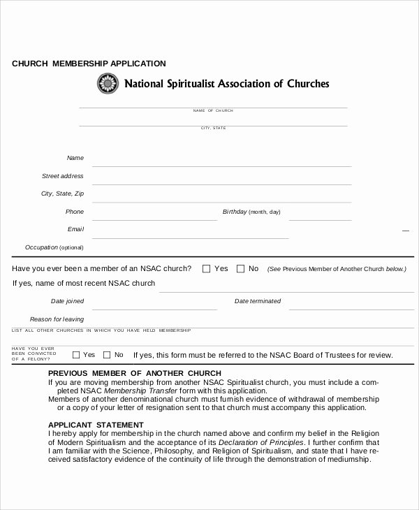 Church Membership Transfer Letter Template Elegant 13 Sample Membership Application Letters Pdf Word
