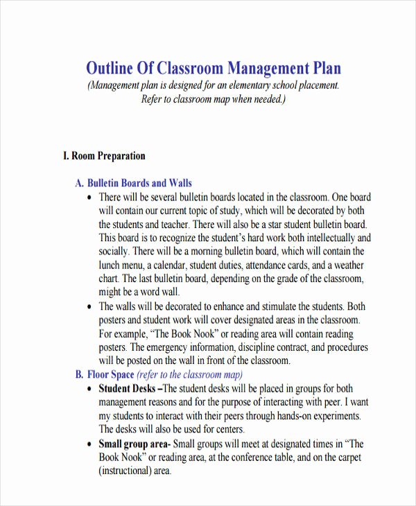 Classroom Management Plan Template Awesome 47 Management Plan Examples Pdf Word Pages