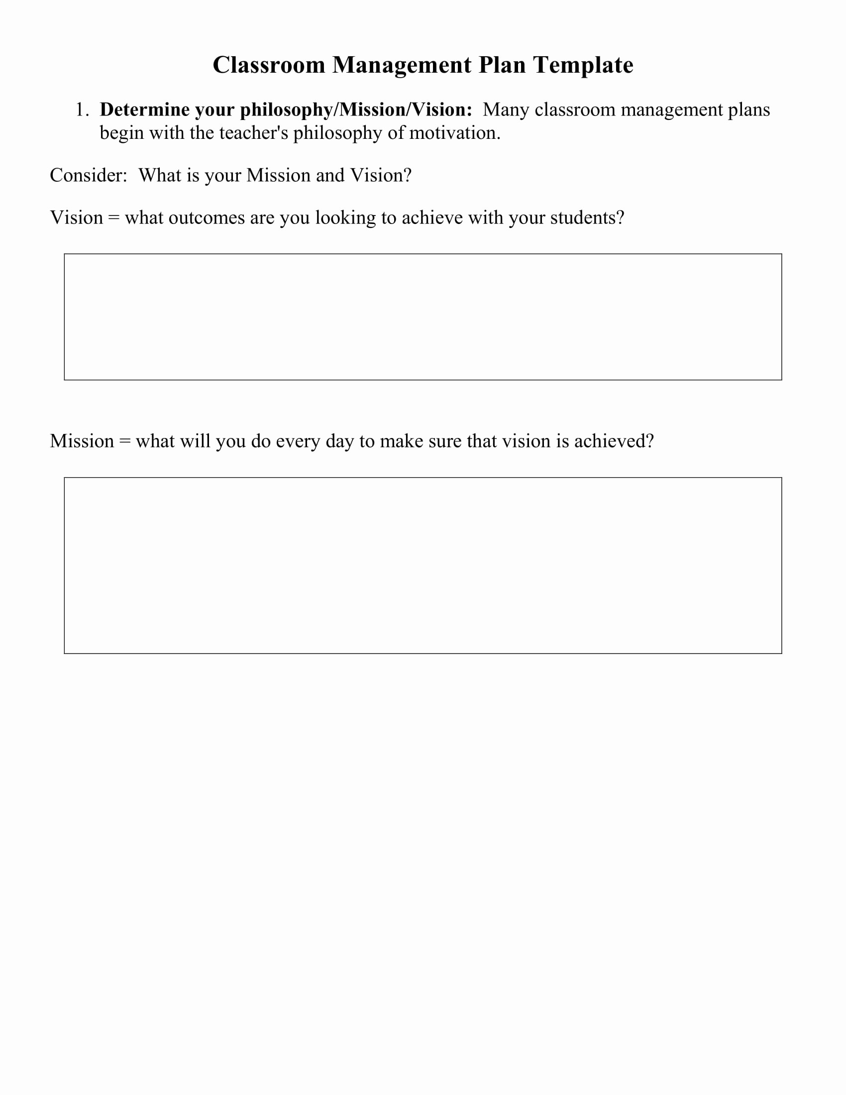 Classroom Management Plan Template Awesome 8 Effective Classroom Management Plan Examples Pdf