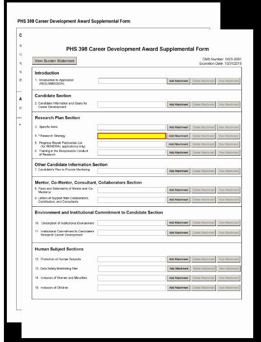 Clinical Development Plan Template Elegant G 410 Phs 398 Career Development Award Supplemental form