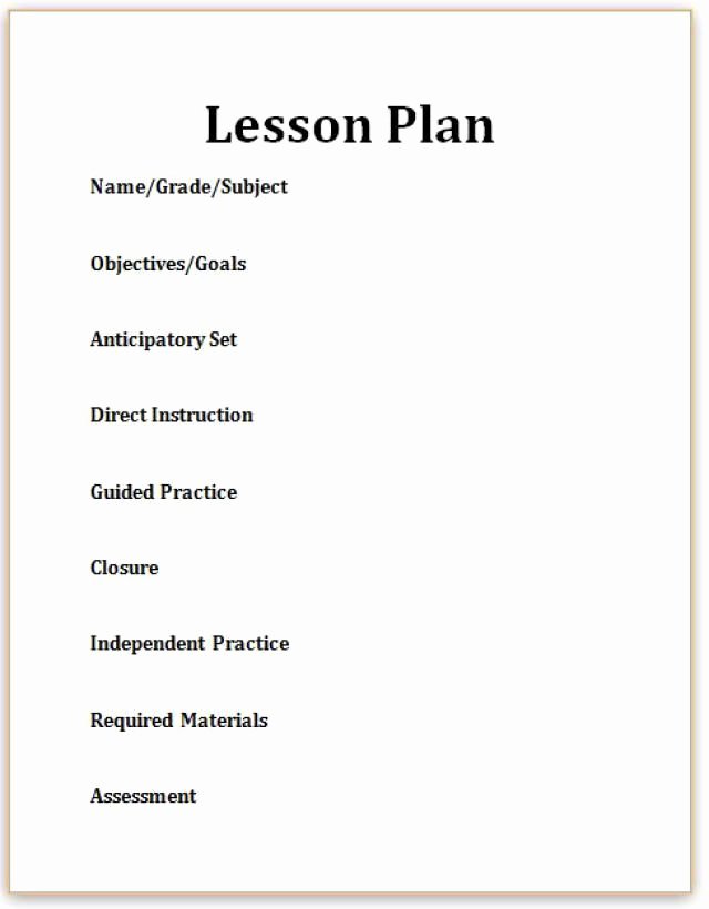 Close Reading Lesson Plan Template Luxury Lesson Plan Template Anticipatory Set 12 Sample Madeline