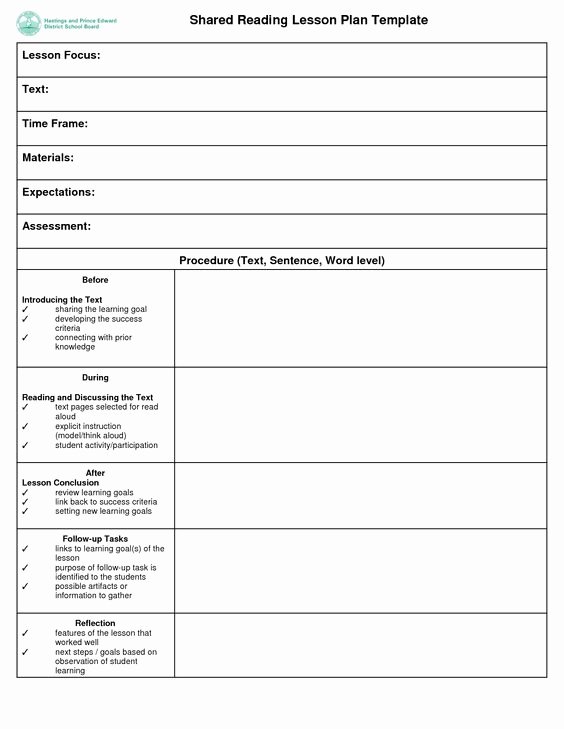 Close Reading Lesson Plan Template New D Reading Lesson Plan Template