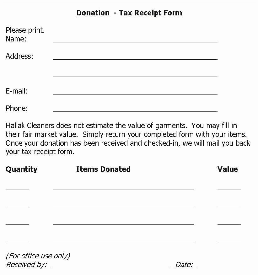 Clothing Donation Receipt Template New Church Donation Receipt Free Download 23 501 C 3 Donation