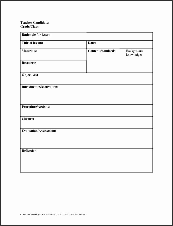 Coe Lesson Plan Template Fresh 5 Daily Lesson Planner Template Editable