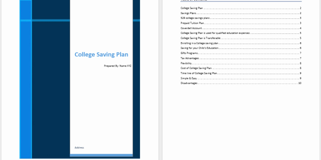 College 4 Year Plan Template Fresh College Savings Plan Template – Microsoft Word Templates