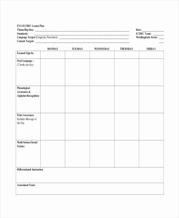 College Lesson Plan Template Awesome after School Lesson Plan Sample