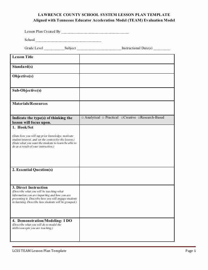 College Lesson Plan Template Best Of Lawrence County School System Lesson Plan Template Sample