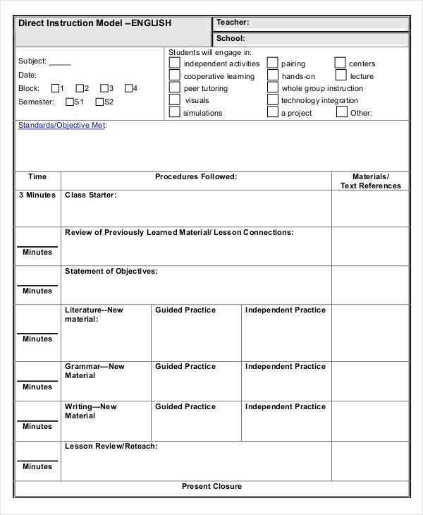 College Lesson Plan Template Fresh Lesson Plan Template 17 Free Word Pdf Documents