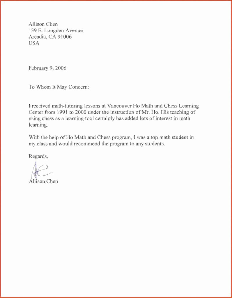 College Recommendation Letter From Parent Elegant Resume Responsibilities Re Mendation Letter From Parent