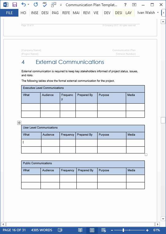 Communication Plan Template Excel Awesome Munication Plan Templates – Download Ms Word and Excel