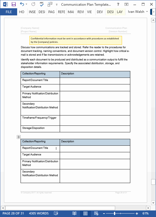 Communication Plan Template Excel Unique Munication Plan Templates – Download Ms Word and Excel