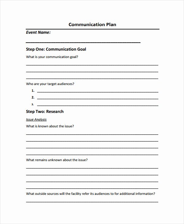 Communication Plan Template Word Beautiful Free Munication Plan Templates 37 Free Word Pdf