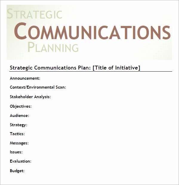 Communications Plan Template Word Lovely 16 Samples Of Munication Plan Templates Pdf Word