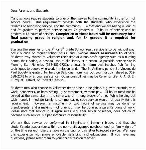 Community Service Letter Of Recommendation Awesome Sample Munity Service Letter 25 Download Free