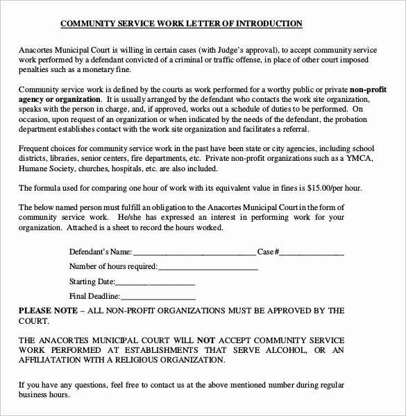 Community Service Letter Of Recommendation Lovely Sample Munity Service Letter 25 Download Free