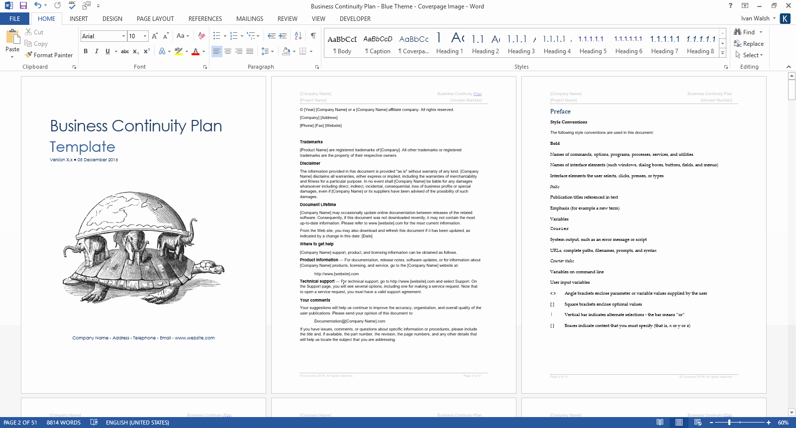 Continuity Of Operations Plan Template Fresh Business Continuity Plan – Download 48 Pg Ms Word &amp; 12