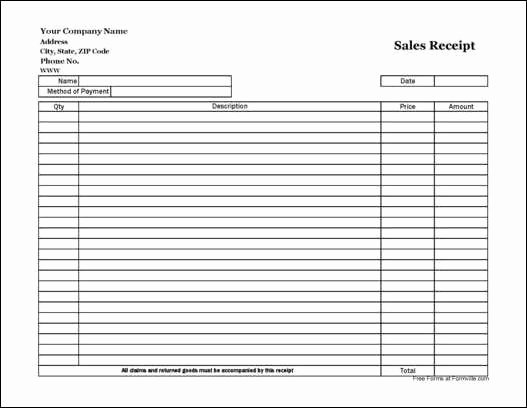 Copy Of A Receipt Beautiful Free Easy Copy Simple Sales Receipt Wide From formville