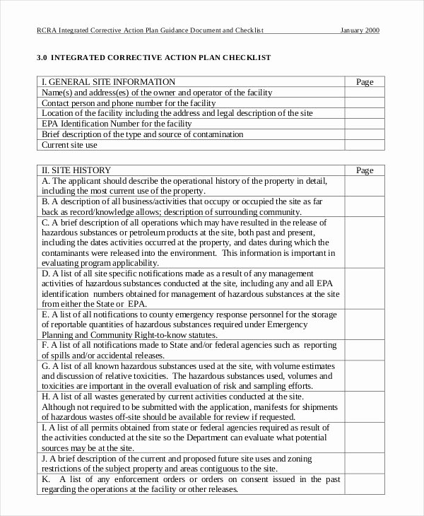 Corrective Action Plan Template Awesome Corrective Action Plan Template 16 Free Sample Example