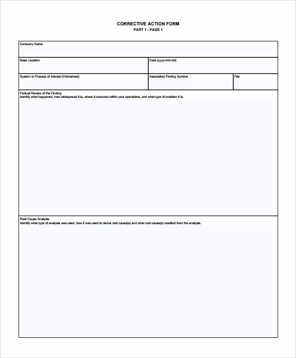 Corrective Action Plan Template Best Of Sample Corrective Action Plan Template 14 Documents In