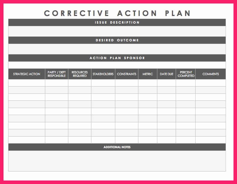 Corrective Action Plan Template Excel Elegant Action Plan Template Excel