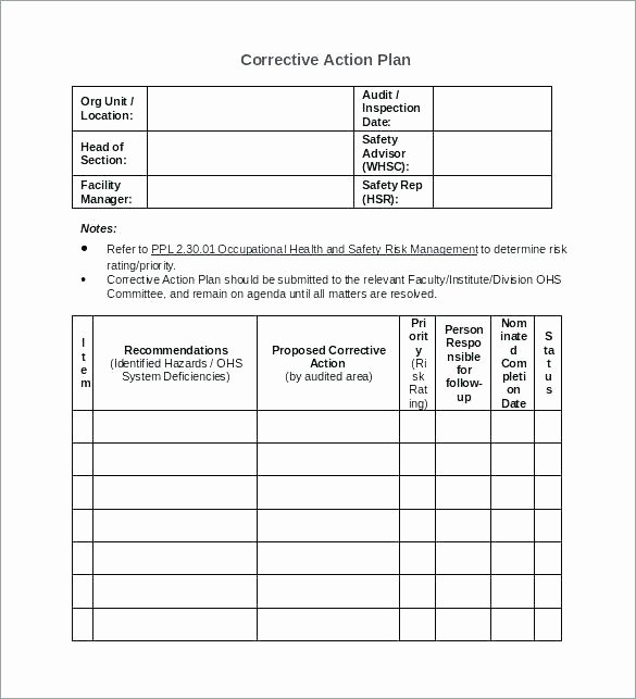 business action plan template word beautiful corrective employee free strand direction