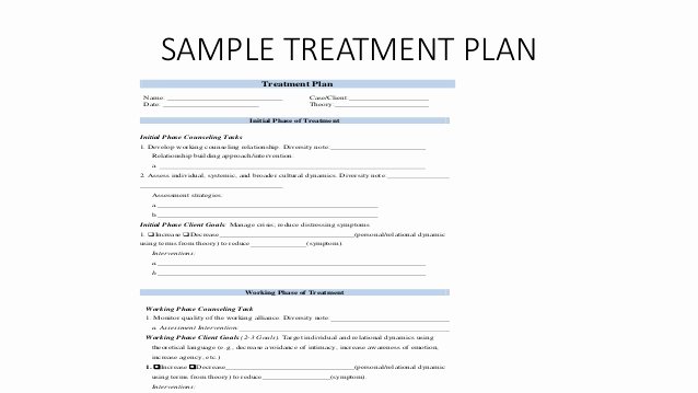 Counseling Treatment Plan Template Beautiful S M H Treatment Planning