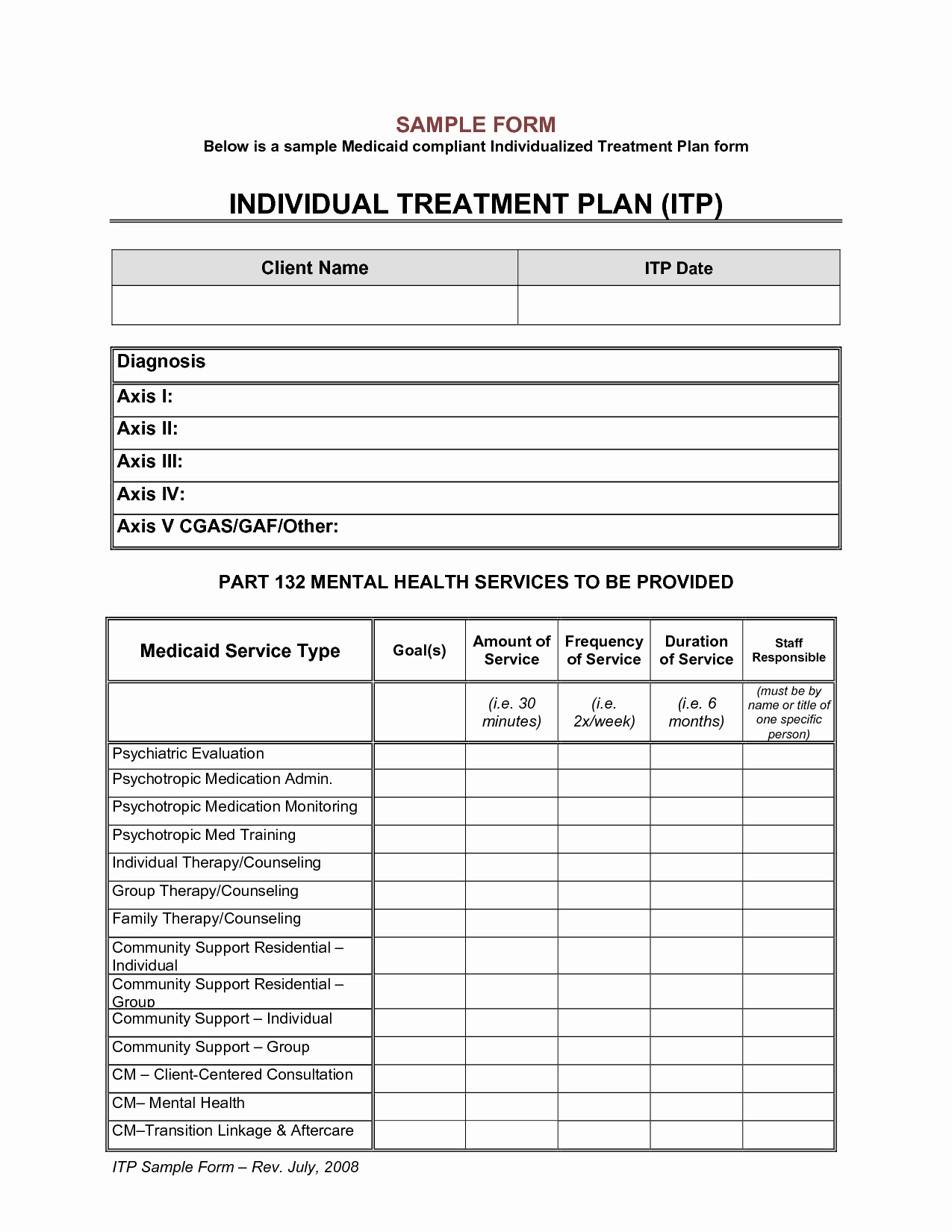 Counseling Treatment Plan Template Best Of 4 Free Treatment Plan Templates Excel Pdf formats
