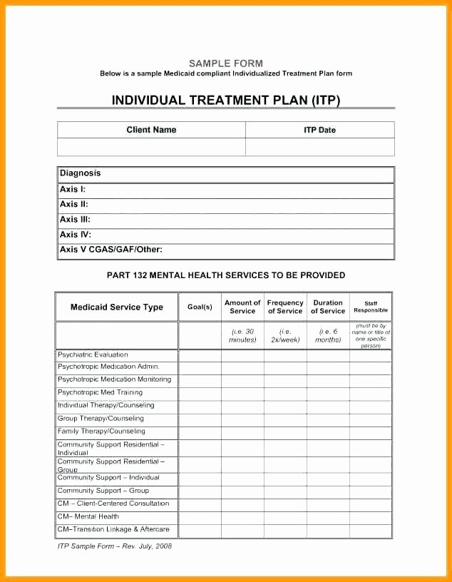 therapist treatment plan mpla counseling school form dental mental health template pdf