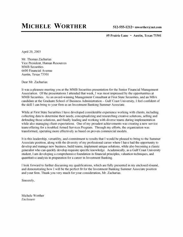 Cover Letter format for Internship Unique Summer associate Cover Letter