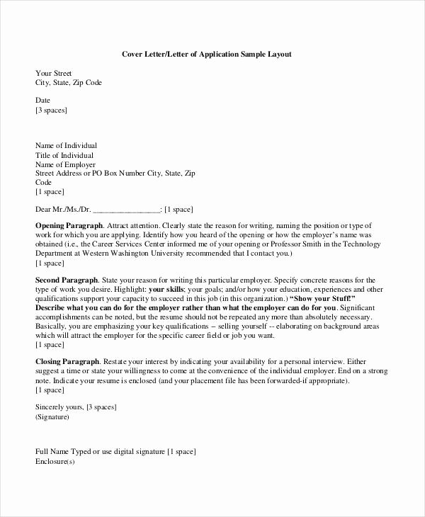 Cover Letter format Pdf Awesome 90 Free Application Letter Templates