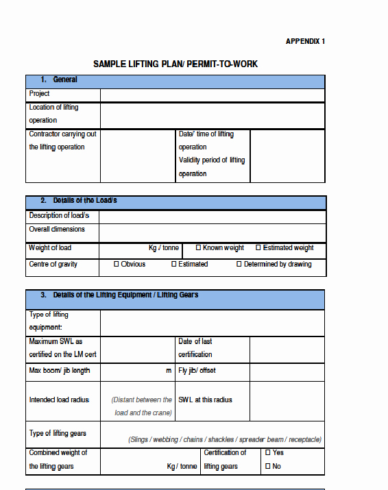 Crane Lifting Plan Template Best Of Workplace Safety and Health Resources Workplace Safety and