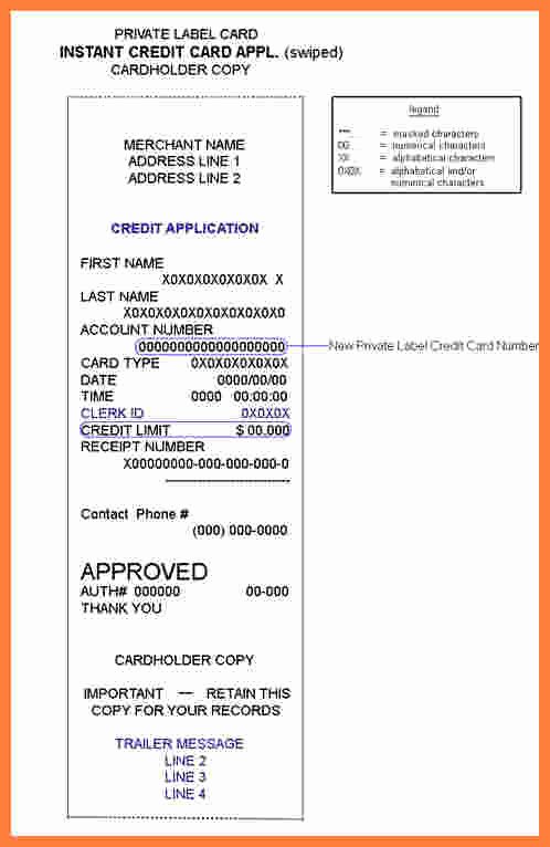 Credit Card Slip Template Awesome 9 Credit Card Receipt