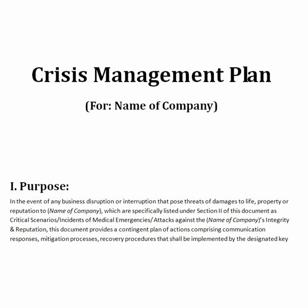 Crisis Communications Plan Template Beautiful Free Downloadable Template A Plan for Crisis Management