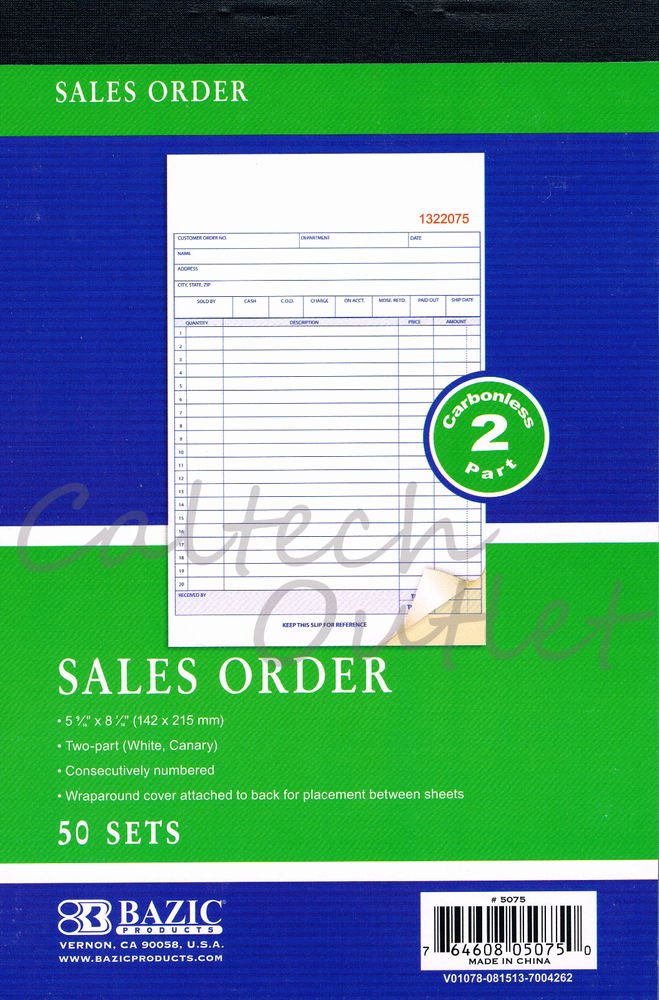 Custom Sales Receipt Book Fresh Carbonless Sales order Receipt Record Book 2 Part 50 Sets