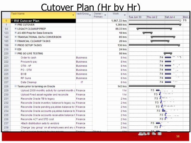 Cutover Plan Template Excel Beautiful Erp Project Management Primer