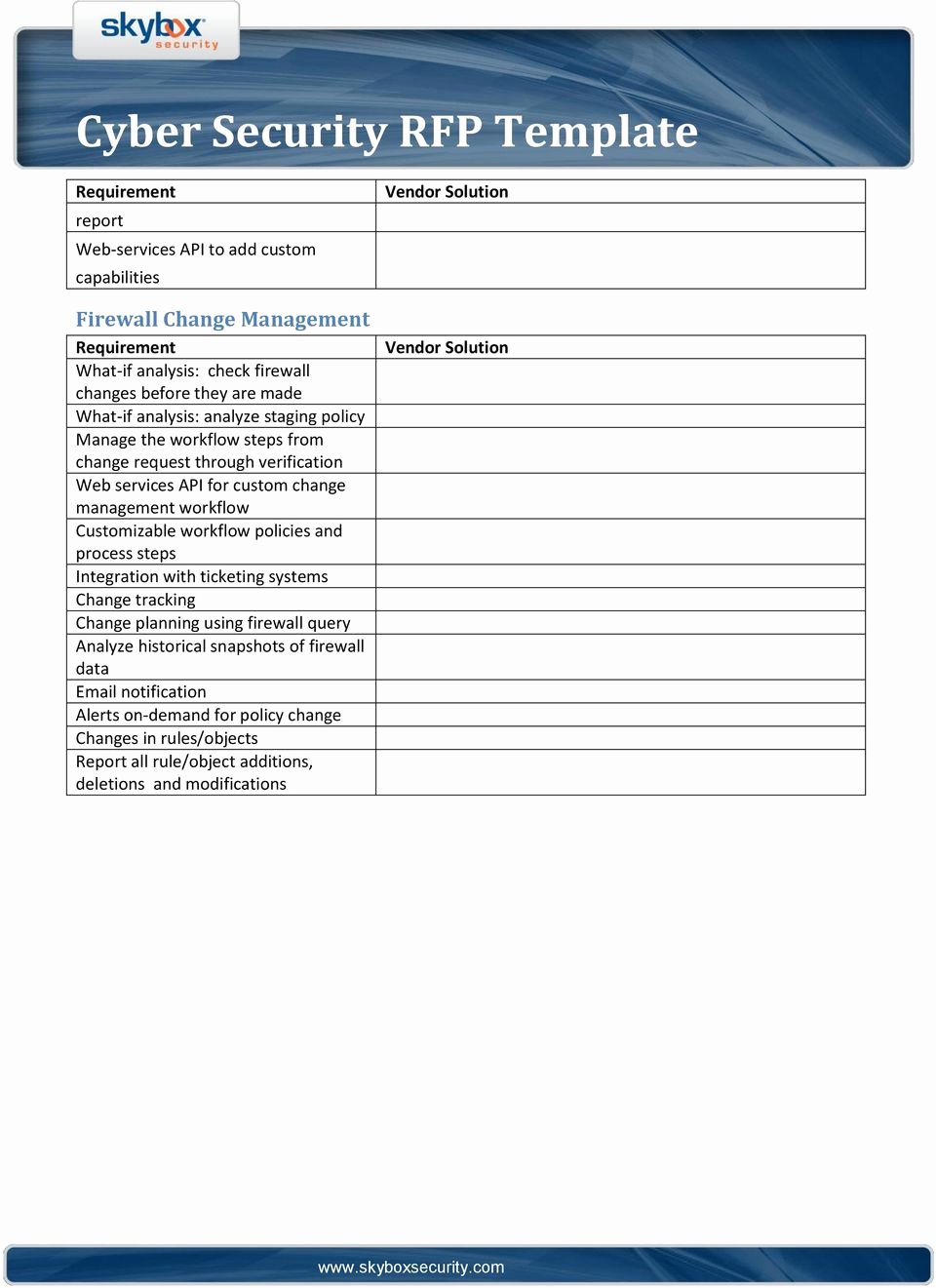 Cyber Security Plan Template Beautiful Cyber Security Rfp Template Pdf