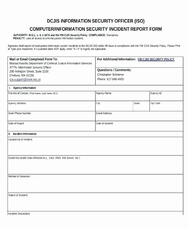 Cyber Security Plan Template New Cyber Security Incident Response Template