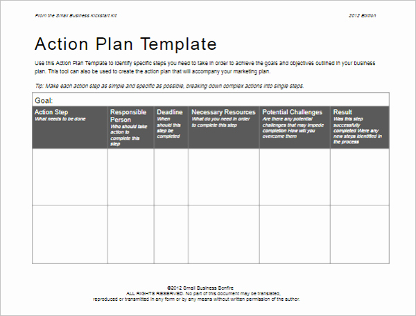 Daily Action Plan Template Best Of 31 Action Plan Templates Free Excel Word Examples Samples