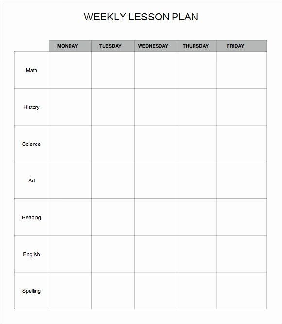 Daily Lesson Plan Template Doc Inspirational 9 Sample Weekly Lesson Plans
