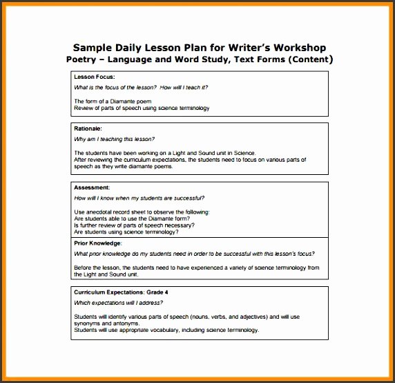 Daily Lesson Plan Template Pdf Best Of 5 Daily Lesson Planner for Free Sampletemplatess