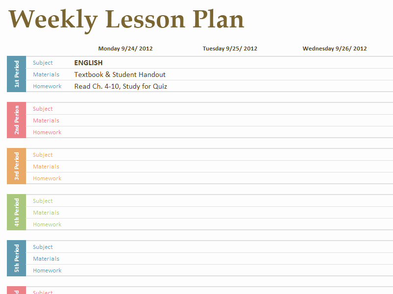 Daily Lesson Plan Template Word Lovely Printable Lesson Plan Template Free to