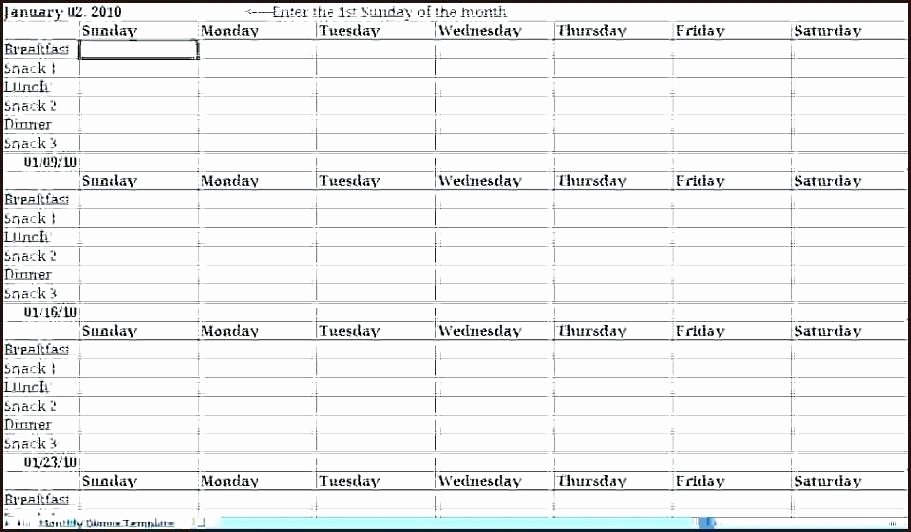 Daily Meal Plan Template Best Of 18 Excel Meal Plan Template