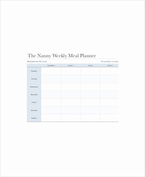 Daily Meal Plan Template Best Of Daily Meal Food Planner Template 4 Free Pdf Documents