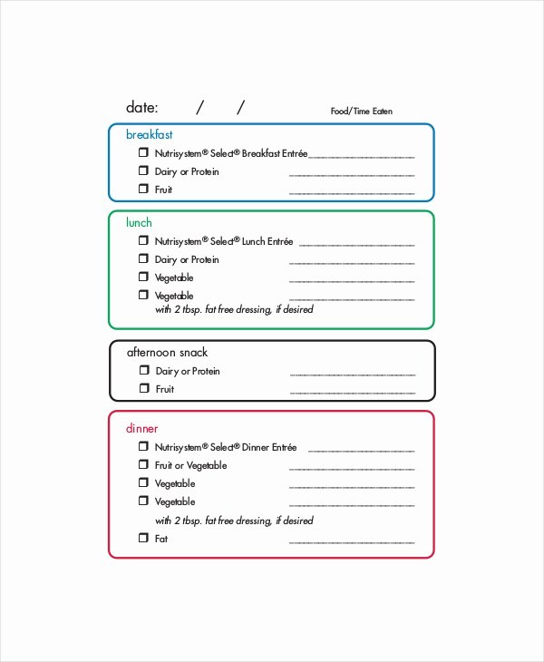 Daily Meal Plan Template Elegant 8 Daily Meal Planner Templates Free Sample Example