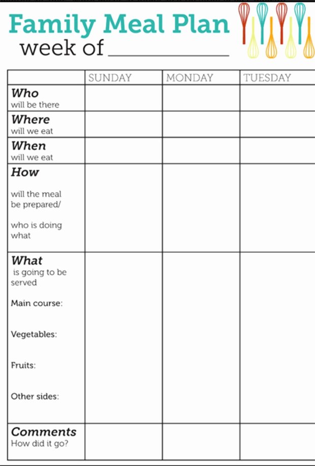 Daily Meal Plan Template Unique Printable Meal Planning Templates to Simplify Your Life