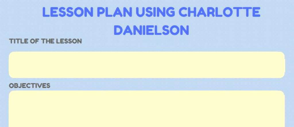 Danielson Framework Lesson Plan Template Unique Charlotte Danielson Lesson Plan Template Doc Danielson